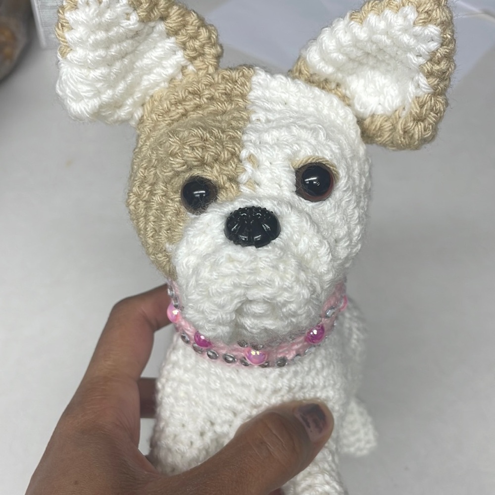 Handmade crochet French Bulldog